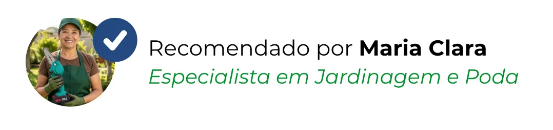 Maria Clara, especialista em jardinagem e poda